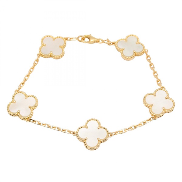 ヴァンクリーフ＆アーペル ヴィンテージアルハンブラ 5モチーフマザーオブパール ブレスレット アクセサリー レディース VCARA41800