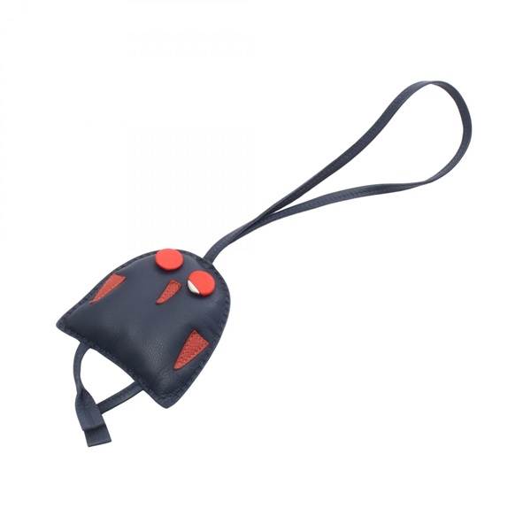 エルメス プティアッシュ フクロウ ブルーインディゴ ブリック チャーム アクセサリー レディース