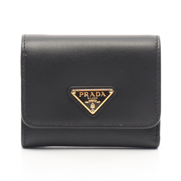 プラダ CITY CALF TAB 三つ折り長財布 財布 メンズ レディース