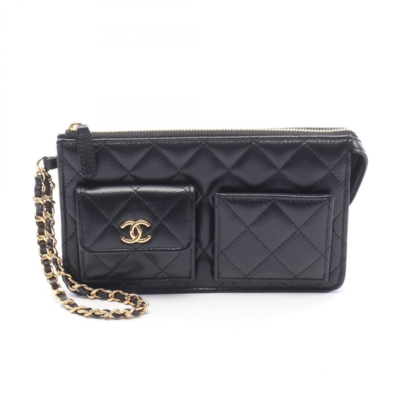 シャネル(CHANEL)シャネル マトラッセ ウォレット セカンドバッグ 
