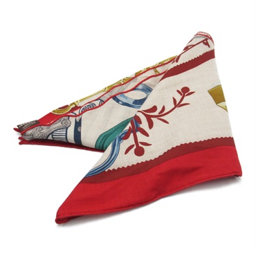 エルメス　トライアングルジュアン　エクスリブリス　マリン　新品未使用 エルメス(HERMES)エルメス トライアングル ジュアン ストール 衣料品