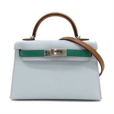 エルメス(HERMES)エルメス ミニケリートリコロール ヴェールジェイド