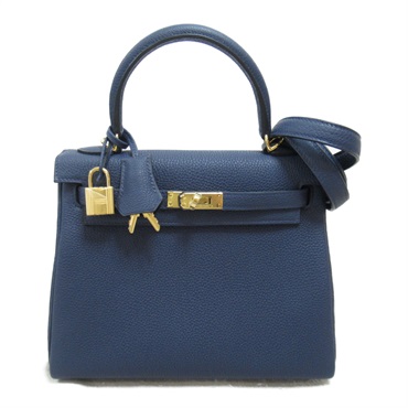 エルメス(HERMES)エルメス ケリー25 ブルーネイビー ハンドバッグ 内