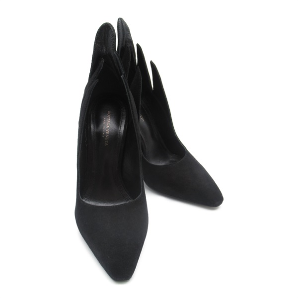 BOTTEGA VENETA ブラック スエード パンプス Pink レディース