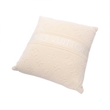 ルイ・ヴィトン モノグラム ロゴ クッション ベージュ ホワイト 新品