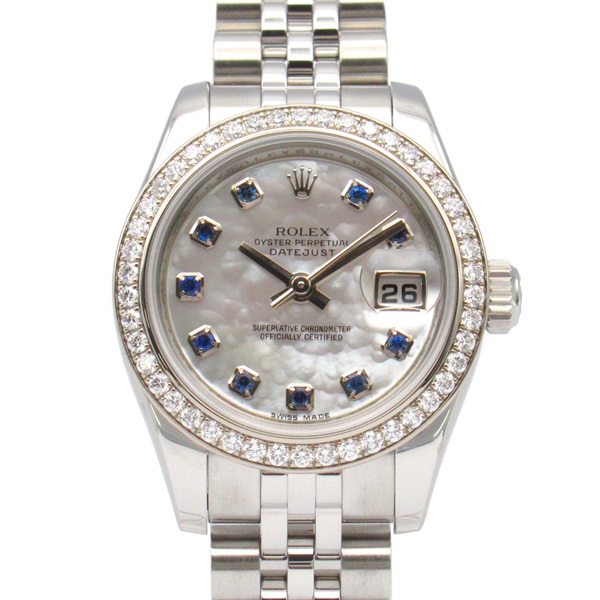 ロレックス デイトジャスト 10Pサファイア ランダム番 腕時計 時計 レディース 179384