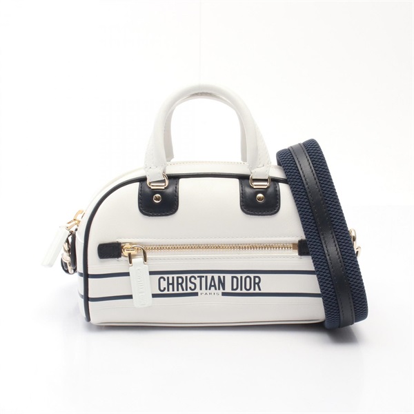 Dior  ディオール/ヴァイブ/2WAYバッグ/ホワイト/56-*******/Aランク/18【中古】 ディオール(Dior)ディオール VIBE ヴァイブ ミニ ボウリングバッグ