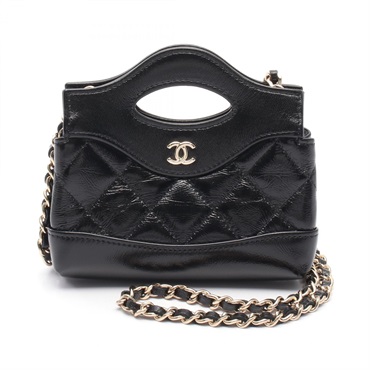 【未使用】CHANEL ショルダーバッグ クラッチエナメル ブラック 非売品 シャネル(CHANEL)シャネル チェーン クラッチ ショルダーバッグ