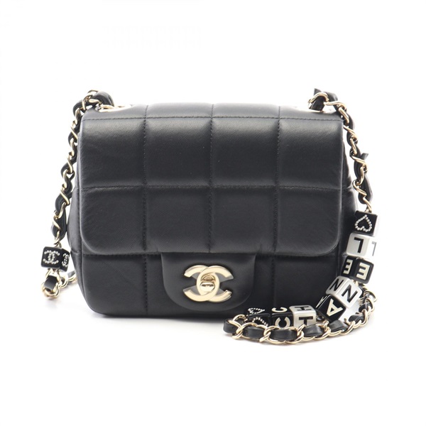 シャネル チョコバー ミニフラップ ショルダーバッグ バッグ レディース AS3744