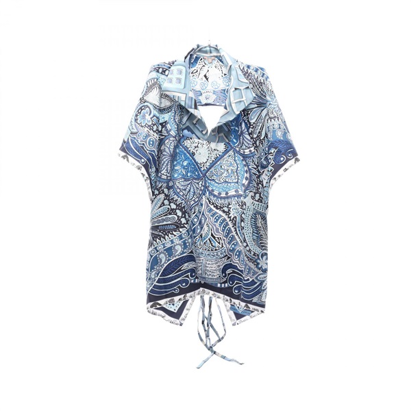 HERMÈS シルクスカーフ マハラニの庭 青紫 楽天市場】エルメス