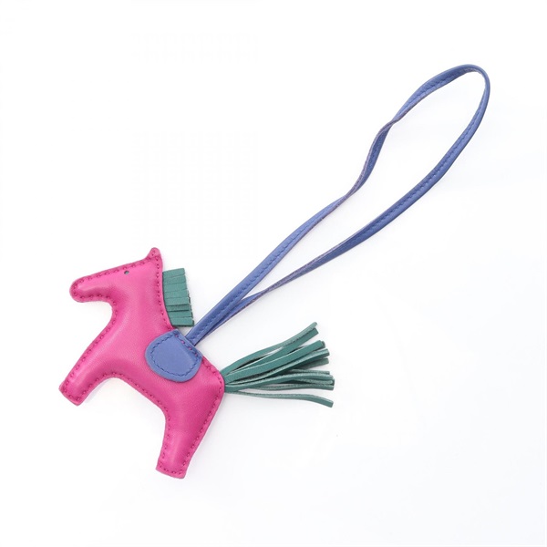 【新品未使用】 HERMES エルメス ロデオ PM ローズパープル チャーム エルメス(HERMES)エルメス ロデオPM ローズパープル ブルー