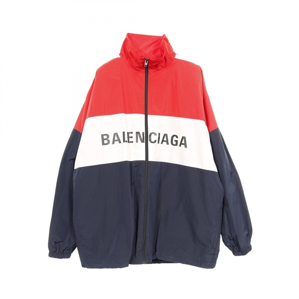 や*ん様 BALENCIAGA ナイロンジャケット レッド/ネイビー バレンシアガ(BALENCIAGA)バレンシアガ その他ジャケット 衣料品