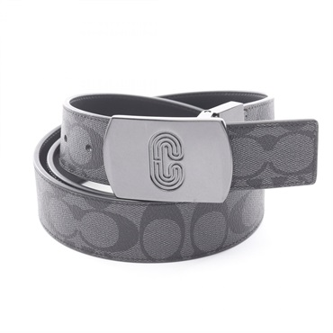 コーチ シグネチャー プラーク バックル ベルト 衣料品 メンズ 91280