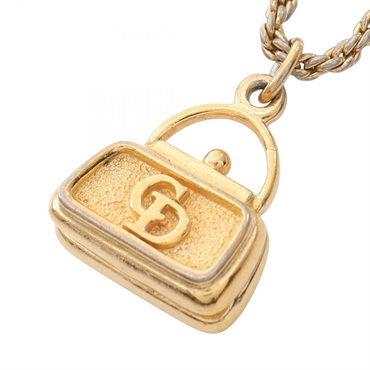 値下げ　美品　Christian Dior CDロゴ バッグモチーフ ネックレス ディオール(Dior)ディオール CDロゴ バッグモチーフ ネックレス