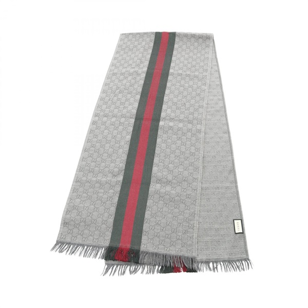グッチ(GUCCI)グッチ GG柄 ウェビングライン マフラー 衣料品 メンズ