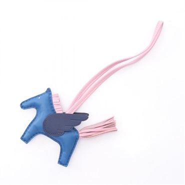 エルメス ロデオペガサスPM モーヴシルベストル ブルーフランス ブルーサフィール チャーム アクセサリー レディース