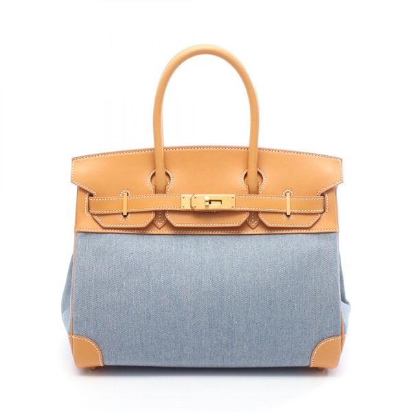 エルメス バーキン30 デニムブルー ハンドバッグ バッグ レディース