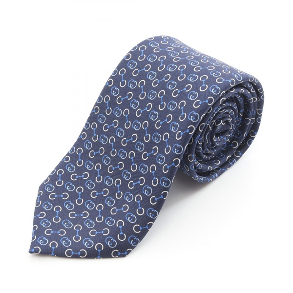 GUCCI グッチロゴ入りブルー系ネクタイ インターロイキング グッチ(GUCCI)グッチ インターロッキングG ネクタイ 衣料品 メンズ