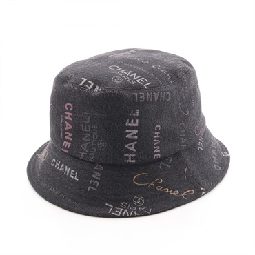 シャネル クラッシャーデニム バケット ハット 帽子 レディース