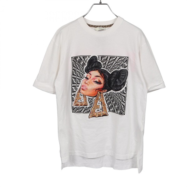 フェンディ FENDI × NICKI MINAJ FENDI PRINTS ON 半袖Tシャツ 衣料品 トップス レディース FS7255