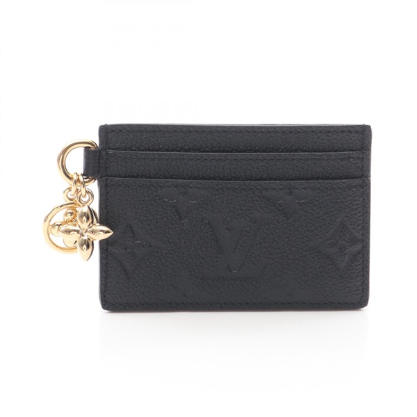 ルイ・ヴィトン ポルト カルト LV チャーム モノグラムアンプラント ノワール カードケース アクセサリー レディース M82132