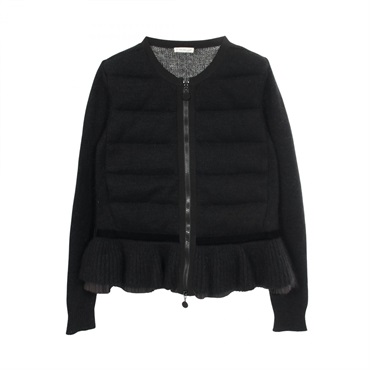 モンクレール フリル ニットダウンジャケット カーディガン 衣料品 トップス レディース