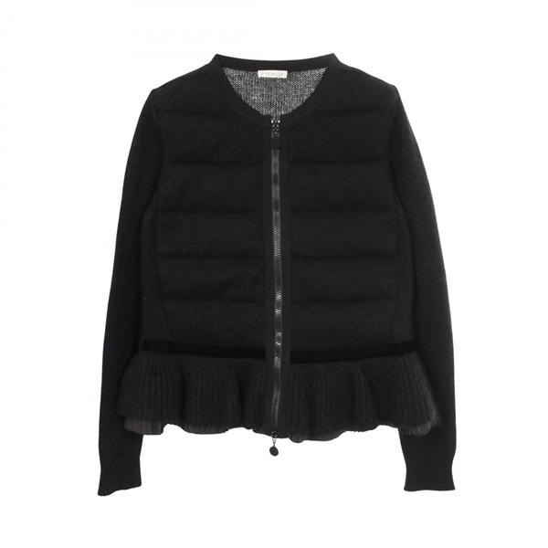 モンクレール フリル ニットダウンジャケット カーディガン 衣料品 トップス レディース