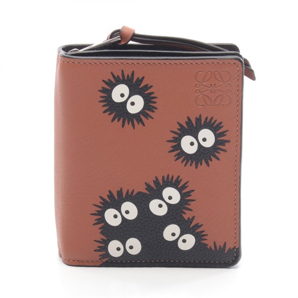 ロエベ LOEWE × スタジオジブリ コンパクトジップウォレット まっくろくろすけ 二つ折り財布 財布 レディース