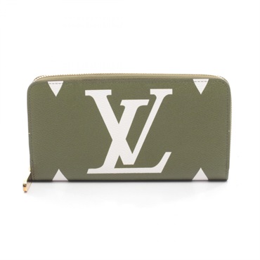 ルイ・ヴィトン ジッピーウォレット モノグラムジャイアント カーキ ラウンド長財布 財布 レディース M67549