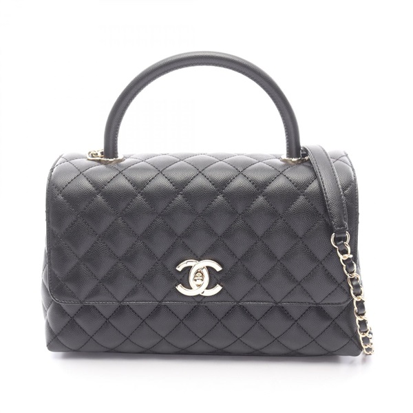 シャネル ココハンドル29 トップハンドル フラップ バッグ マトラッセ 2WAY ハンドバッグ バッグ レディース A92991