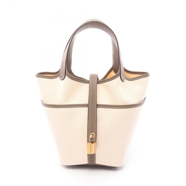 エルメス ピコタンロックPM カーゴ エクリュ エトゥープ ハンドバッグ バッグ レディース