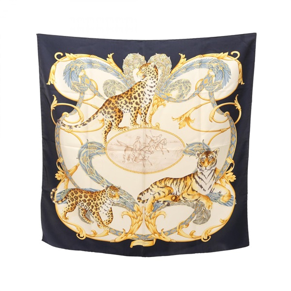サルヴァトーレフェラガモ 総柄 虎 レオパード スカーフ 衣料品 レディース