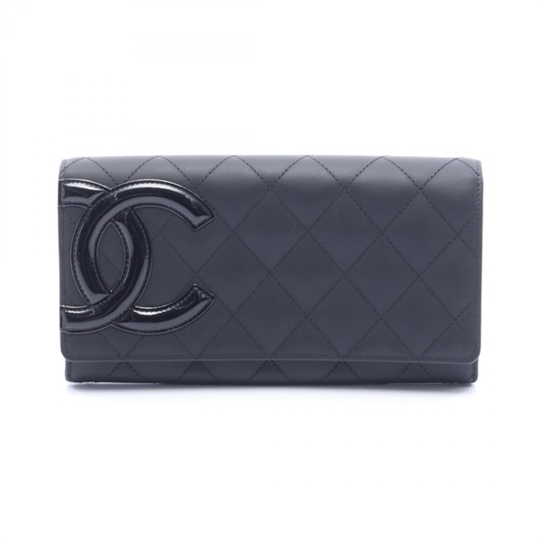 シャネル カンボンライン 二つ折り長財布 財布 レディース