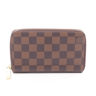 ルイ・ヴィトン ジッピーコンパクト ダミエエベヌ ラウンド財布 財布 レディース N60028