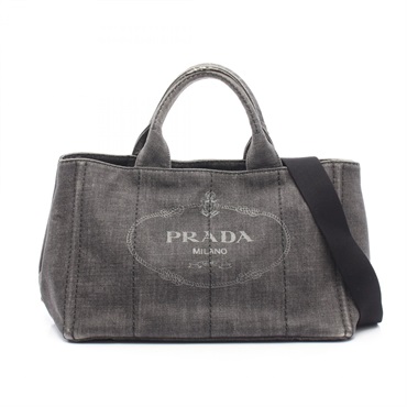 プラダ CANAPA DENIM カナパ 2WAY トートバッグ バッグ レディース