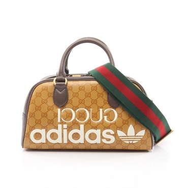 グッチ GUCCI × adidas ミニ ダッフルバッグ GGクリスタル 2WAY ハンドバッグ バッグ レディース 702397