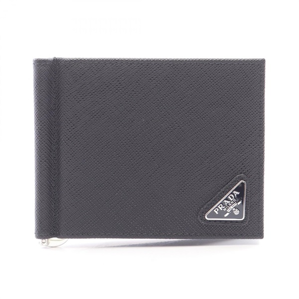 プラダ SAFFIANO TRIANG マネークリップ付き 札入れ 財布 メンズ 2MN077