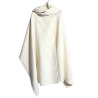 美品 エルメス マルジェラ期 ストール シルク100% 170×55cm 白 エルメス(HERMES)エルメス マフラー レザーパイピング ストール 衣料品