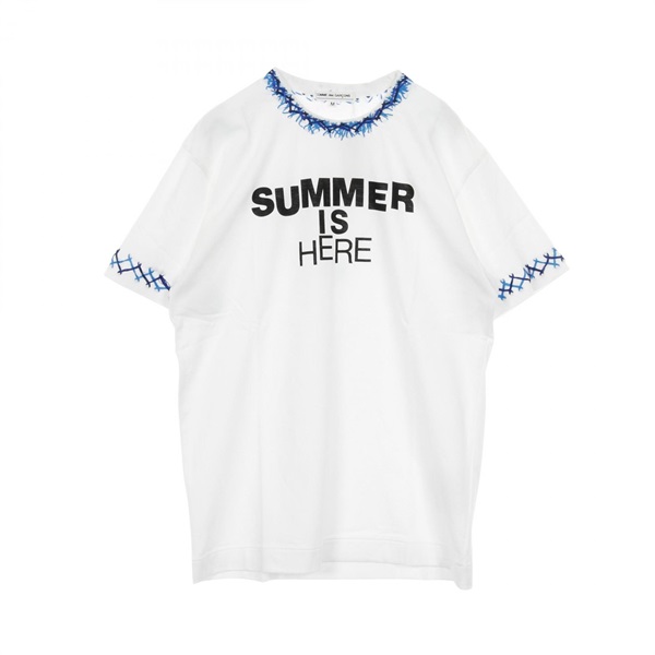 コムデギャルソン COMME des GARCONS SUMMER IS HERE カットソー 衣料品 トップス コットン レディース ホワイト系 【中古】 コムデギャルソン(COMME des GARCONS)コムデギャルソン SUMMER IS HERE