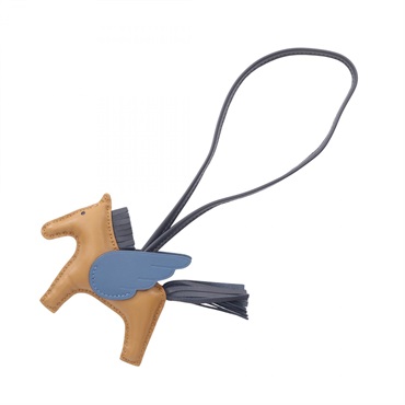 エルメス ロデオペガサスPM クラフト ブルータイ ブルーニュイ チャーム アクセサリー レディース