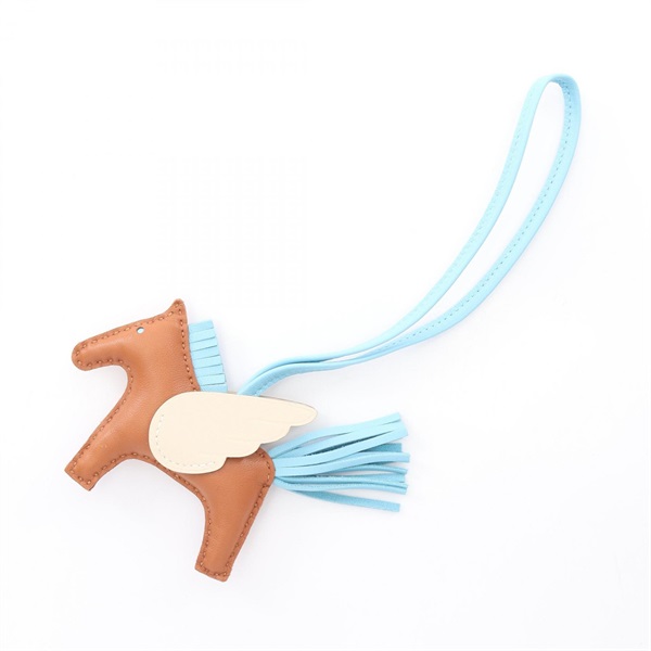 エルメス ロデオペガサスPM ゴールド セレステ クレ チャーム アクセサリー レディース