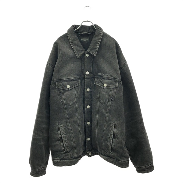 BALENCIAGA デニムジャケット ミラー　UNISEX バレンシアガ(BALENCIAGA)バレンシアガ ミラーロゴオーバーサイズ