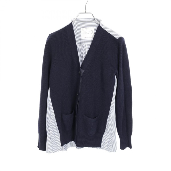 サカイ(Sacai)サカイ ストライププリーツシャツ カーディガン 衣料品