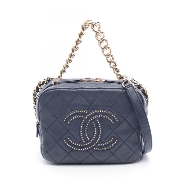 シャネル CHANEL ショルダーバッグ ココマーク マトラッセ ベージュ