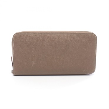 エルメス アザップロング シルクイン EQUATEUR エトゥープ ラウンド長財布 財布 レディース