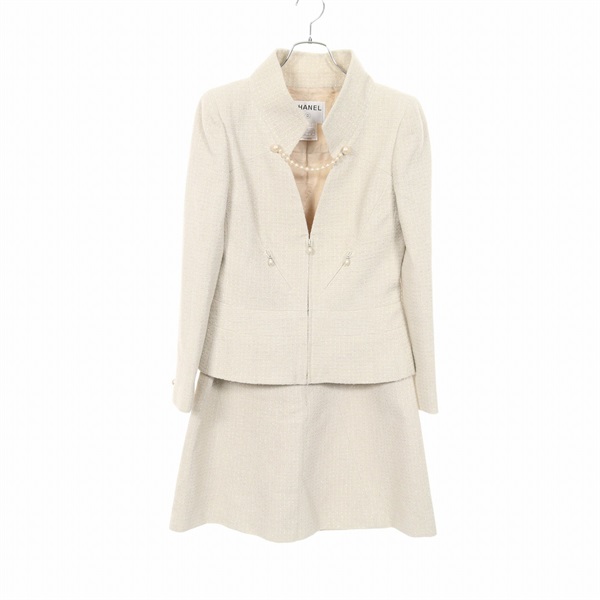 シャネル ツイード パール セットアップ 衣料品 レディース P17766V09979