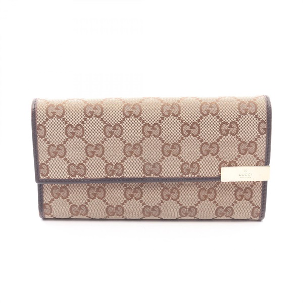 グッチ GGキャンバス 二つ折り長財布 財布 レディース 291099
