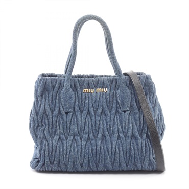 ミュウ ミュウ DENIM MATELASSE マテラッセ 2WAY ハンドバッグ バッグ レディース RN1069