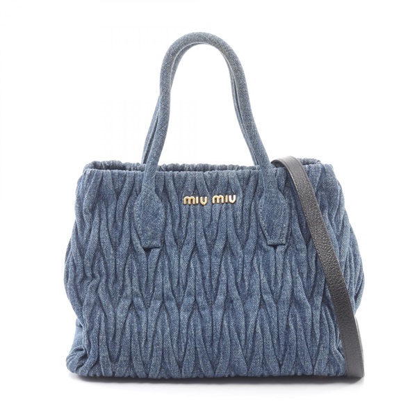 ミュウ ミュウ DENIM MATELASSE マテラッセ 2WAY ハンドバッグ バッグ レディース RN1069
