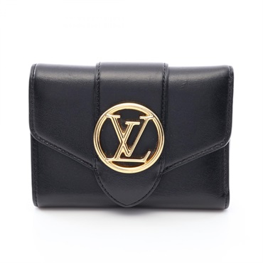 ルイ・ヴィトン ポルトフォイユ LV ポンヌフ コンパクト ノワール 三つ折り財布 財布 レディース M69175